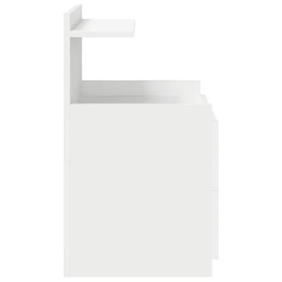 Nachtkastjes 2 st met 2 lades 40x36,5x62 cm wit