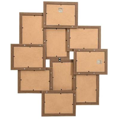 VidaXL Fotolijst voor 10x(10x15 cm) foto mdf lichtbruin VidaXL Fotolijst voor 10x(10x15 cm) foto mdf lichtbruin