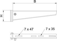 OBO Bettermann 6419382 Steel dwarsarm (b x h) 210 mm x 70 mm Metaal 1 stuk(s) - thumbnail