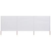 VidaXL Windscherm 3-panelen 400x120 cm stof wit - thumbnail