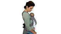 ByKay newborn halfbuckle draagdoek minty grey - thumbnail