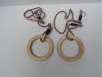 Ringen in hout diam. 145x25 mm pp touw Hermic - Hermic - thumbnail