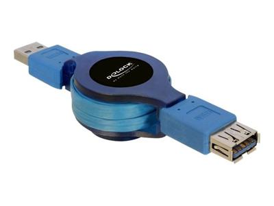 Delock 82649 USB-kabel USB 3.0 USB-A stekker, USB-A bus 1.20 m Blauw Delock 82649 USB-kabel USB 3.0 USB-A stekker, USB-A bus 1.20 m Blauw
