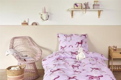 Beddinghouse Beddinghouse x Hanneke de Jager Dekbedovertrek Unicorn Paradise Pink 100x135 cm