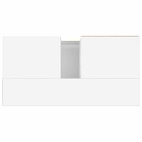 Badkamerkast 65x33x60 cm bewerkt hout wit - thumbnail