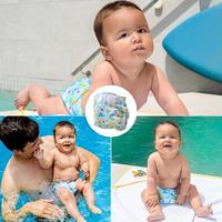 Freds Swim Academy Wasbare Zwemluier Zeedieren Maat 1 4-9 kg Blauw - thumbnail