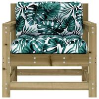 Tuinstoelen 2 st met kussens gempregneerd grenenhout - thumbnail