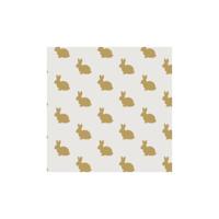 Duni servetten golden bunny 24cm - thumbnail