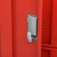 Lockerkast 90x45x92,5 cm staal lichtgrijs en rood - thumbnail