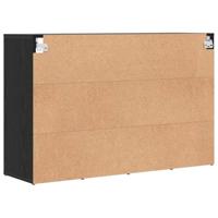 Schoenenkast Zwart Eiken 103 x 30 x 67 cm Bewerkt hout - thumbnail