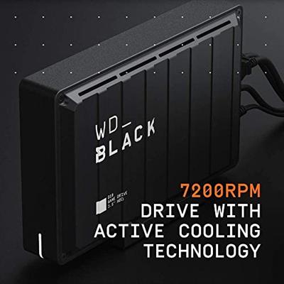 WD Black D10 Game Drive 8 TB Externe harde schijf (3,5 inch) USB-A 3.2 Gen 1 Zwart WDBA3P0080HBK-EESN