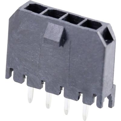 Molex 436500427 Male header, inbouw (standaard) Totaal aantal polen: 4 Rastermaat: 3 mm Inhoud: 1 stuk(s) Tray