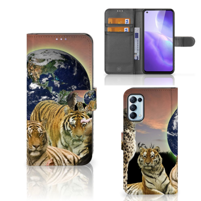 OPPO Find X3 Lite | Telefoonhoesje | Met pasjeshouder | Roofdieren