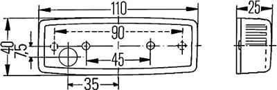 HELLA zijmarkeringslicht "serie 006 717 side light