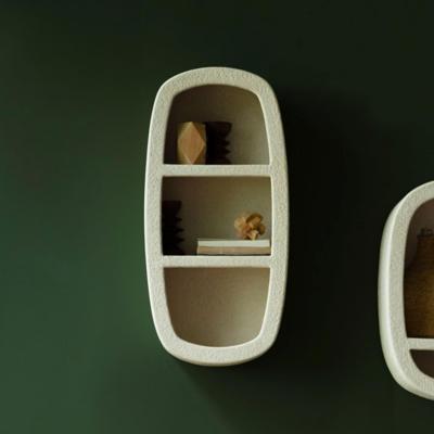 Dutchbone Wandplank 'Veda' Gerecycled marmer, 81 x 40cm