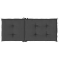 VidaXL Stoelkussens 2 st hoge rug 120x50x4 cm stof gemêleerd antraciet - thumbnail