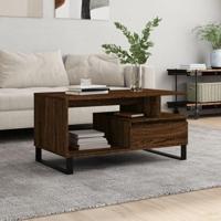 Salontafel 90x49x45 cm bewerkt hout bruineiken - thumbnail