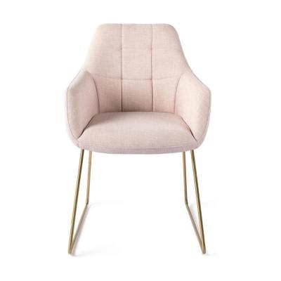 Jesper Home Eetkamerstoel 'Noto' Slide Gold, kleur Petal Pink