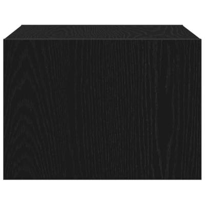 Nachtkastjes met LED's 2 st wandgemonteerd zwart eiken Nachtkastjes met LED's 2 st wandgemonteerd zwart eiken