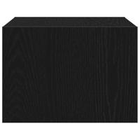 Nachtkastjes met LED's 2 st wandgemonteerd zwart eiken - thumbnail