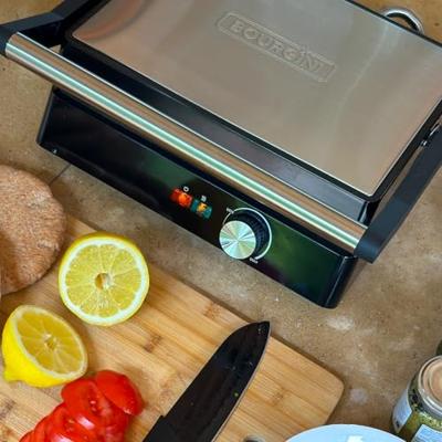 Bourgini Classic Contactgrill RVS/Zwart - thumbnail