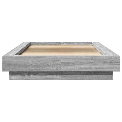 Bedframe bewerkt hout grijs sonoma eikenkleurig 75x190 cm