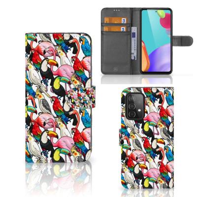 Samsung Galaxy A52 | Telefoonhoesje | Met pasjeshouder | Birds