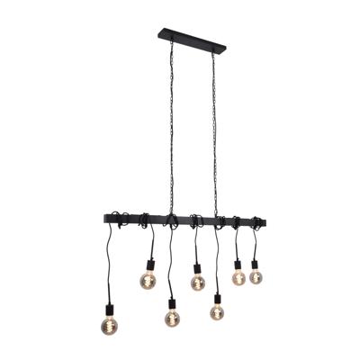 Urban Interiors Hanglamp 'Blox' 7-lamps, kleur Zwart Urban Interiors Hanglamp 'Blox' 7-lamps, kleur Zwart