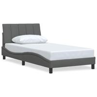 Bedframe zonder matras 100x200 cm stof donkergrijs - thumbnail