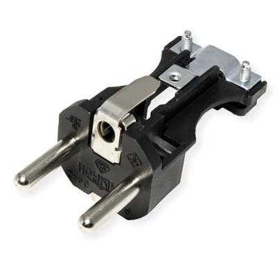 Bachmann 913.169 Stekker met randaarde Massief rubber 250 V Zwart IP44, IP20