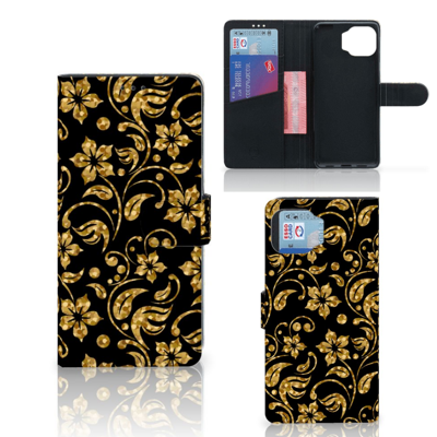 Motorola Moto G 5G Plus Hoesje Gouden Bloemen Motorola Moto G 5G Plus Hoesje Gouden Bloemen