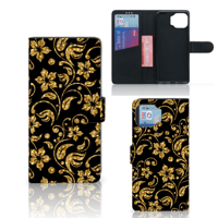 Motorola Moto G 5G Plus Hoesje Gouden Bloemen - thumbnail