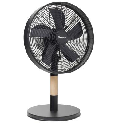 Bestron dft35wb tafelventilator (zwart/houtkleur, ø 35 cm)