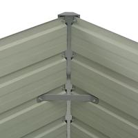 Plantenbak verhoogd 100x100x77 cm gegalvaniseerd staal antraciet - thumbnail