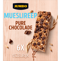 Jumbo Mueslireep Pure Chocolade 6 Stuks - thumbnail