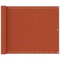 VidaXL Balkonscherm 75x400 cm hdpe oranje - thumbnail
