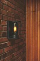 Nordlux Griffin wandlamp zwart met smokeglas & E27 fitting 23 cm - thumbnail