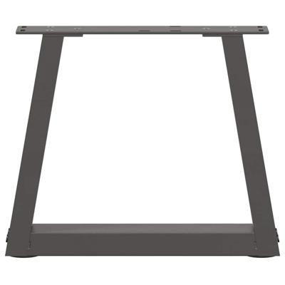 Eettafelpoten 2 st V-vormig 50x(72-73,3) cm staal antraciet