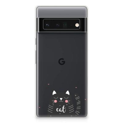 Google Pixel 6 Pro Telefoonhoesje met Naam Cat Good Day Google Pixel 6 Pro Telefoonhoesje met Naam Cat Good Day