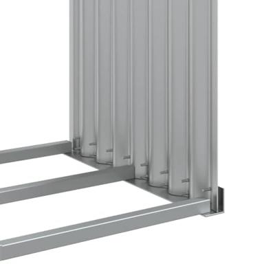 Haardhoutopslag 120x45x140 cm gegalvaniseerd staal zilverkleur Haardhoutopslag 120x45x140 cm gegalvaniseerd staal zilverkleur