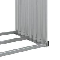 Haardhoutopslag 120x45x140 cm gegalvaniseerd staal zilverkleur - thumbnail