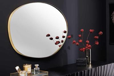 Moderne wandspiegel NOEMI 75cm goud metaal organische vorm handgemaakt - 43820