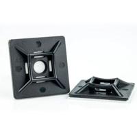 Plakzadel 28x28mm zwart 100 stuks - thumbnail