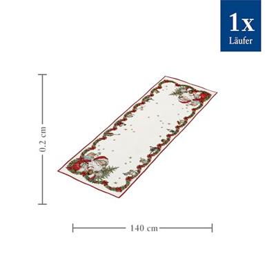 Villeroy & Boch Toy's Fantasy Tafelloper Gobelin kerstman 49 x 143 cm Villeroy & Boch Toy's Fantasy Tafelloper Gobelin kerstman 49 x 143 cm