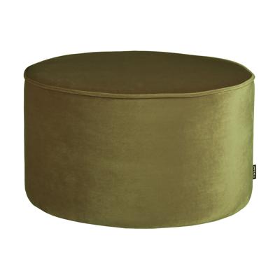 WOOOD Poef 'Sara' Laag, Velvet, kleur Army WOOOD Poef 'Sara' Laag, Velvet, kleur Army