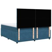 Boxspring met matras fluweel blauw 180x200 cm - thumbnail