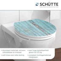 MDF High Gloss WC-bril BLUE WOOD met soft-close lange levensduur: extreem onbreekbaar en krasbestendig comfort en functie: geruisloos sluiten dankzij de automatische valrem eenvoudig schoon te m - thumbnail