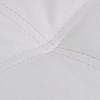 Chaise longue met kussen kunstleer wit - thumbnail