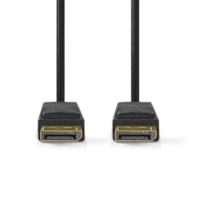 DisplayPort-Kabel | DisplayPort Male | DisplayPort Male | 8K@60Hz | Verguld | 3.00 m | Rond | PVC | Zwart | Label
