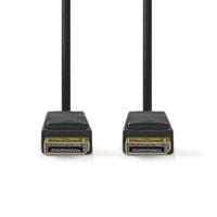 DisplayPort-Kabel | DisplayPort Male | DisplayPort Male | 8K@60Hz | Verguld | 3.00 m | Rond | PVC | Zwart | Label - thumbnail